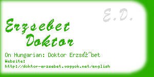 erzsebet doktor business card